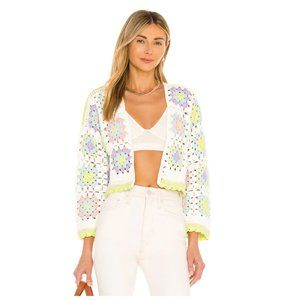 Alice + Olivia | Anderson Crop Boxy Crochet Cardigan